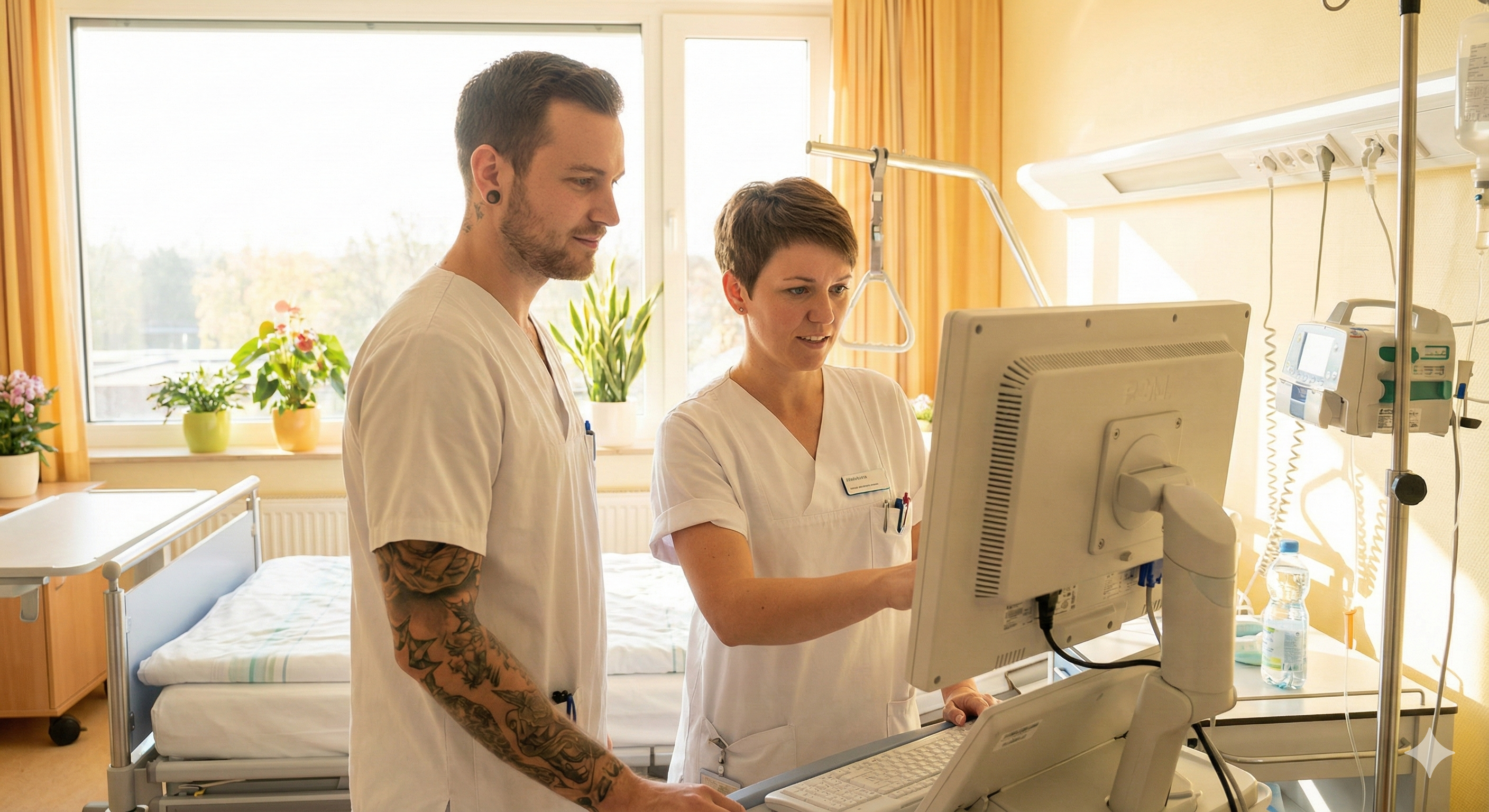 Glückliche Pflegekraft